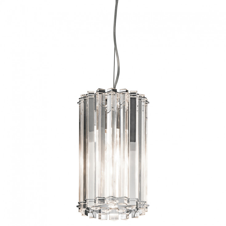 Lampada a sospensione piccola in cristallo a 2 luci a LED dal design moderno