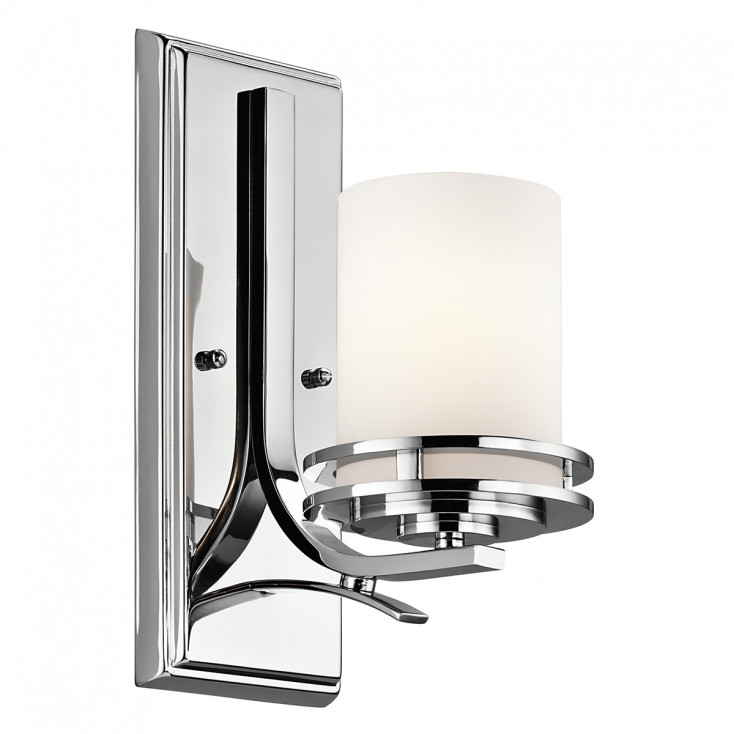 Lampada da parete per bagno a LED con 1 diffusore in vetro dal design moderno