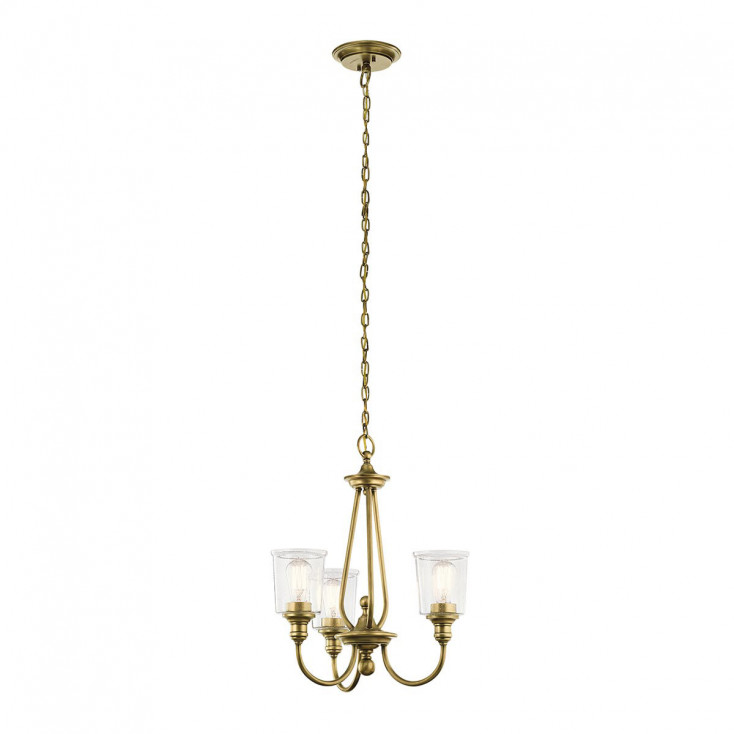Lampadario moderno medio in acciaio con 3 diffusori in vetro