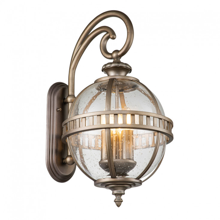 Lanterna da parete da esterno e per sentieri con diffusore in vetro con 2 luci