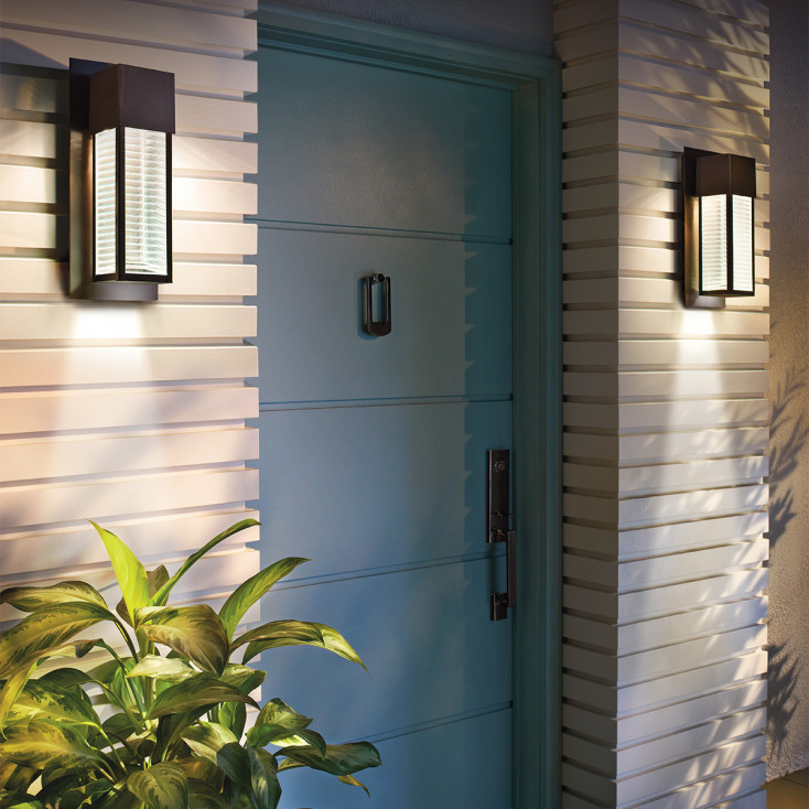 Lanterna da parete per esterni a 1 luce LED con struttura in alluminio