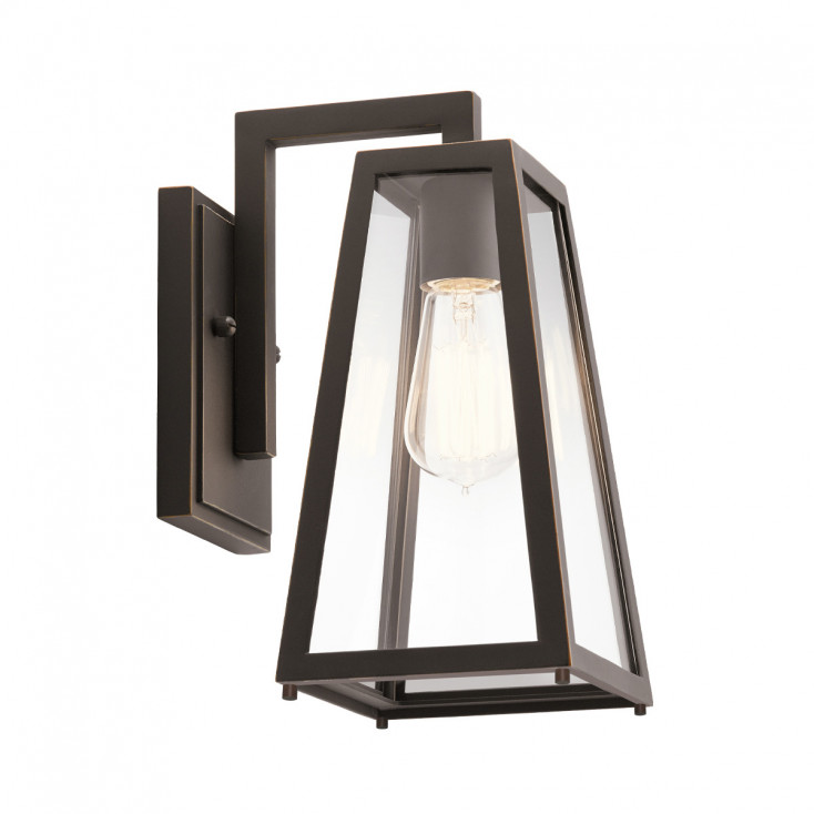 Lanterna da parete piccola moderna a 1 luce struttura in alluminio e vetro