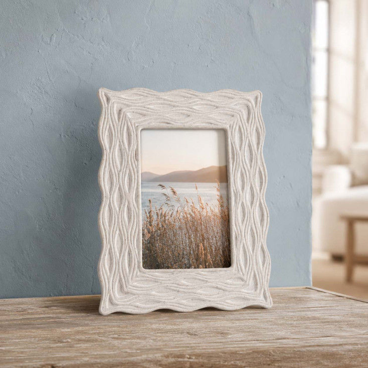 Portafoto rettangolare piccolo in resina dal design moderno