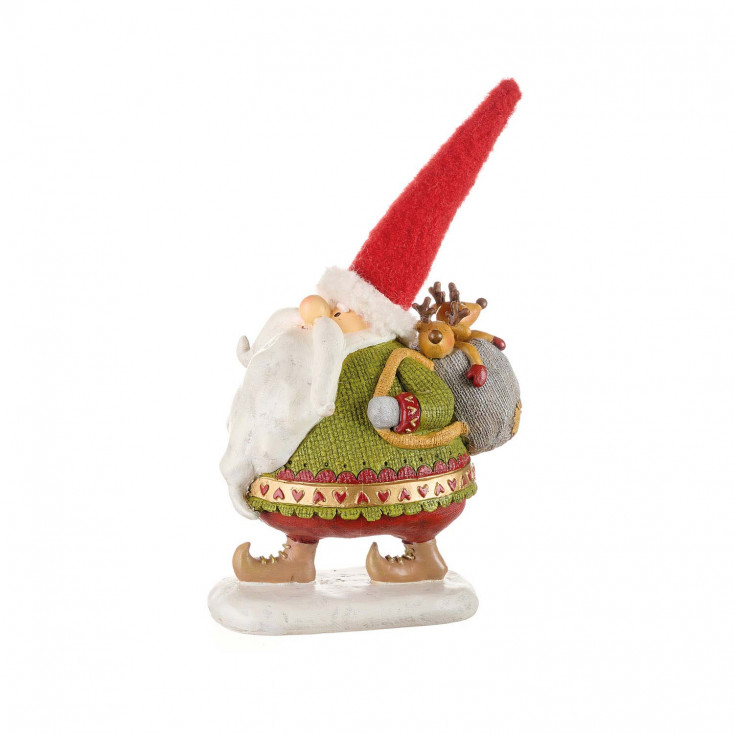 Decorazione natalizia babbo natale con sacco dei doni