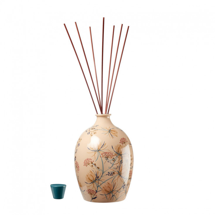 Diffusore in porcellana floreale con bastoncini – Elegante profumatore ambienti