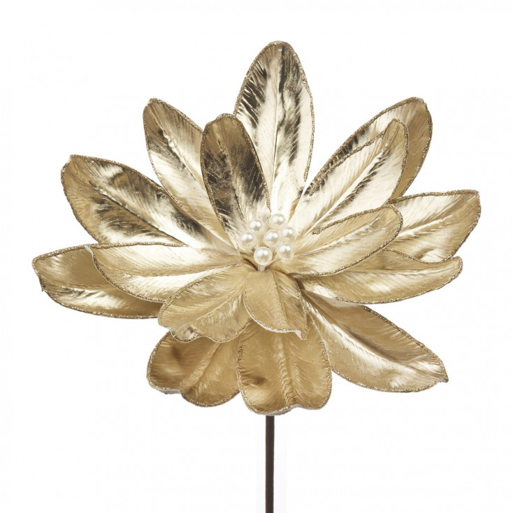 Fiore artificiale magnolia oro