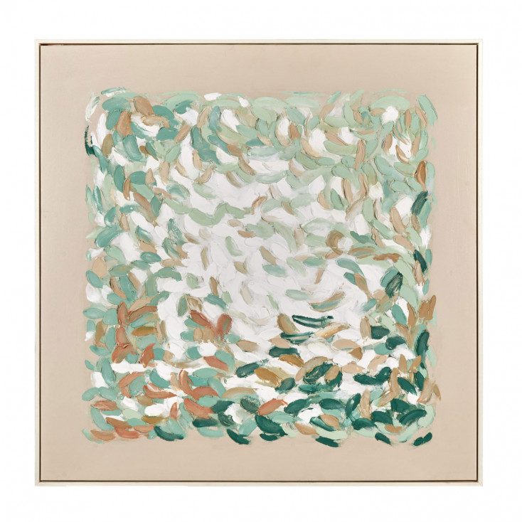 Quadro moderno astratto acrilico su tela con cornice 100x100