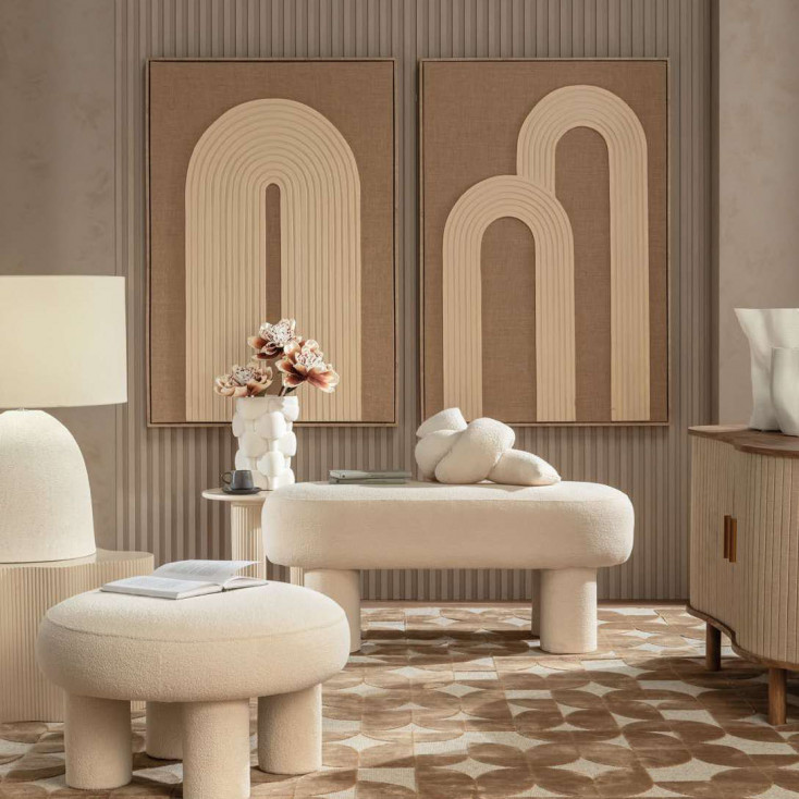 Quadro verticale astratto moderno a forme geometriche con cornice 80x120