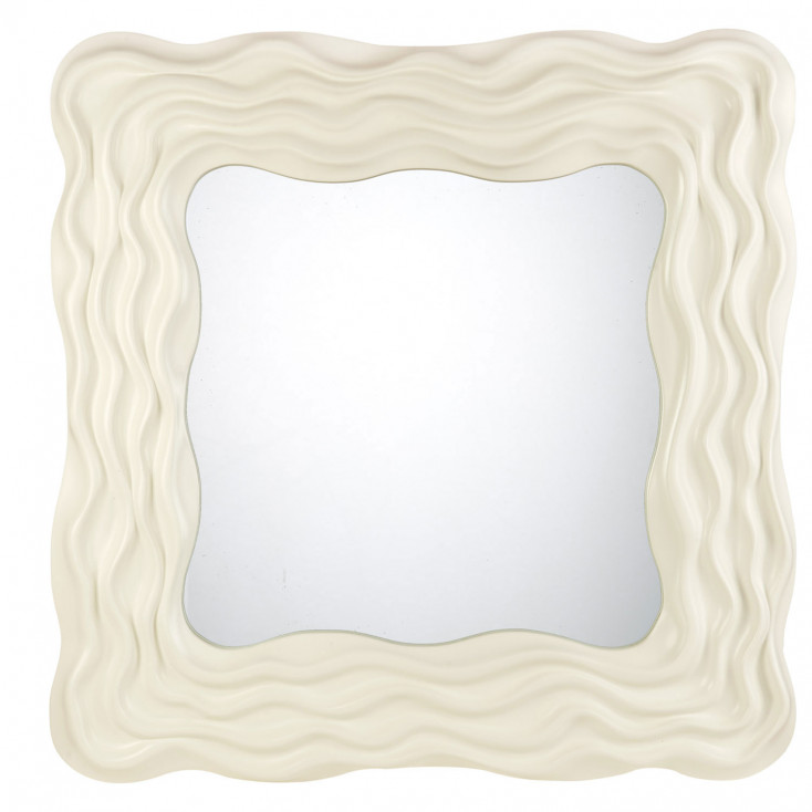 Specchiera quadrata con cornice in resina dal design moderno