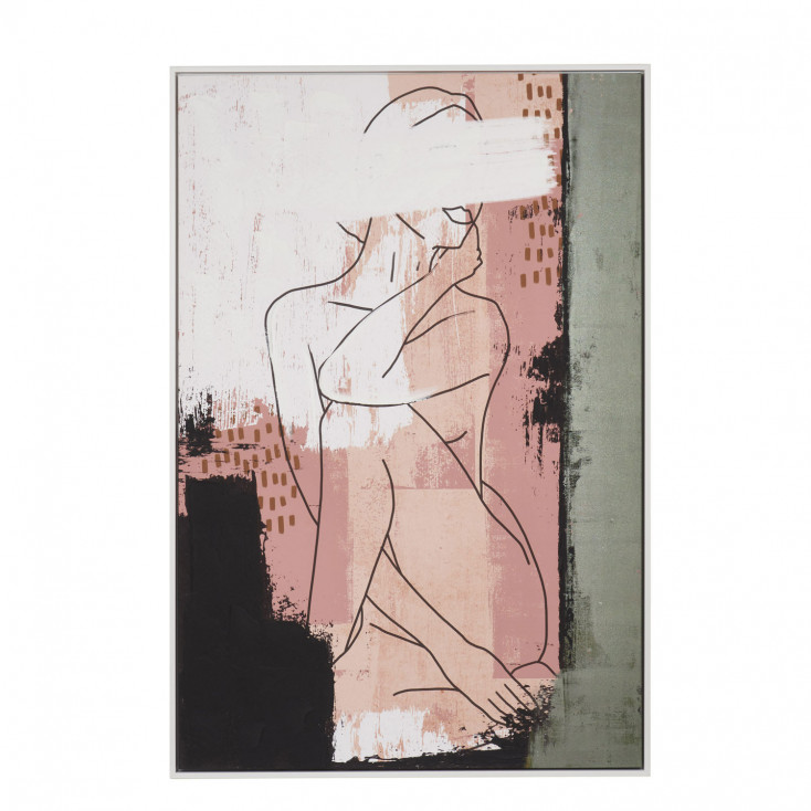 Stampa verticale serigrafica su tela figurativa con cornice 80x120