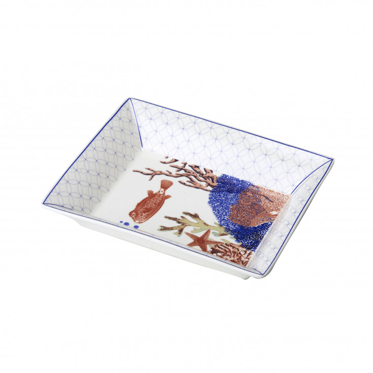 Svuotatasche decorativo in ceramica con motivo marino Milos