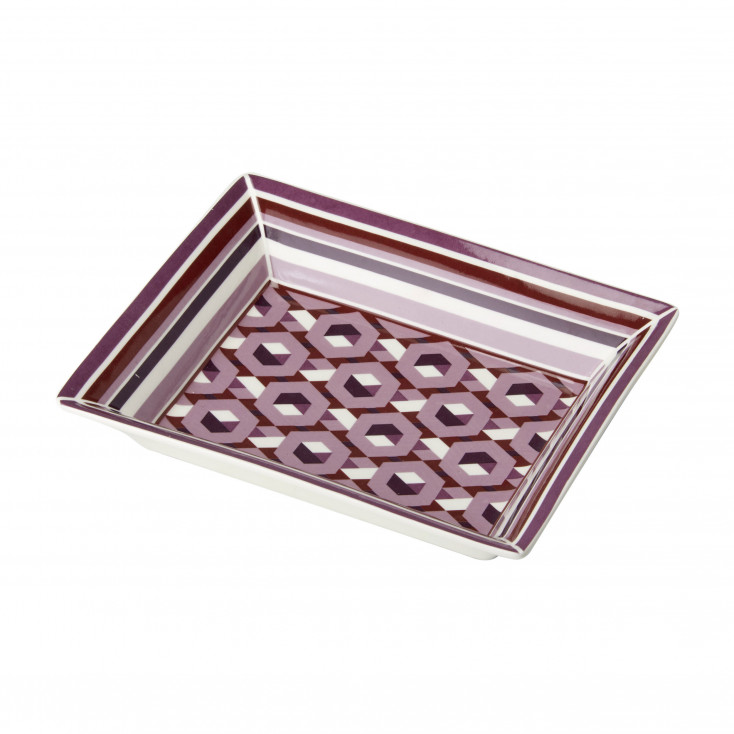 Svuotatasche in porcellana con motivo ottagonale dal design geometrico