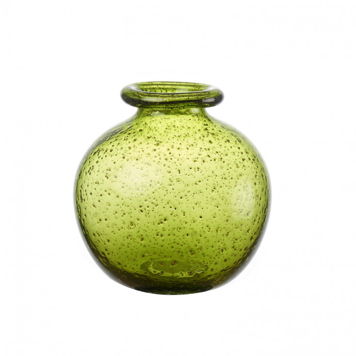 Vaso basso svasato in vetro dal design moderno