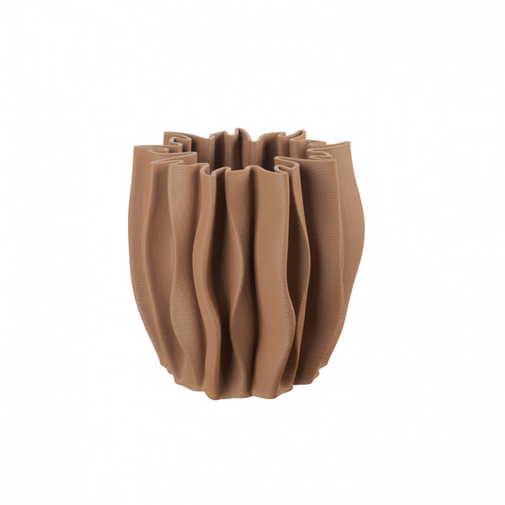 Vaso basso da interni in porcellana dal design moderno