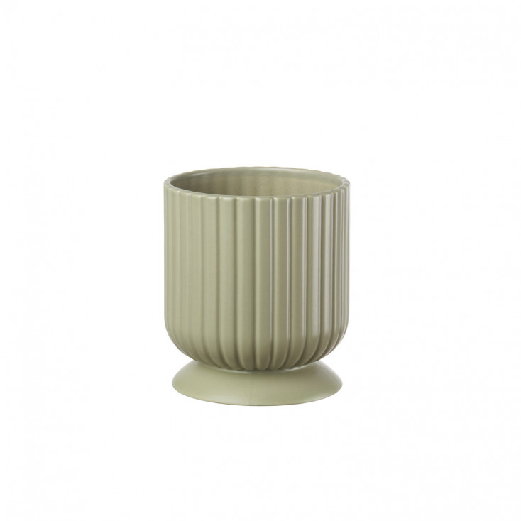 Vaso basso in cermica dal design elegante