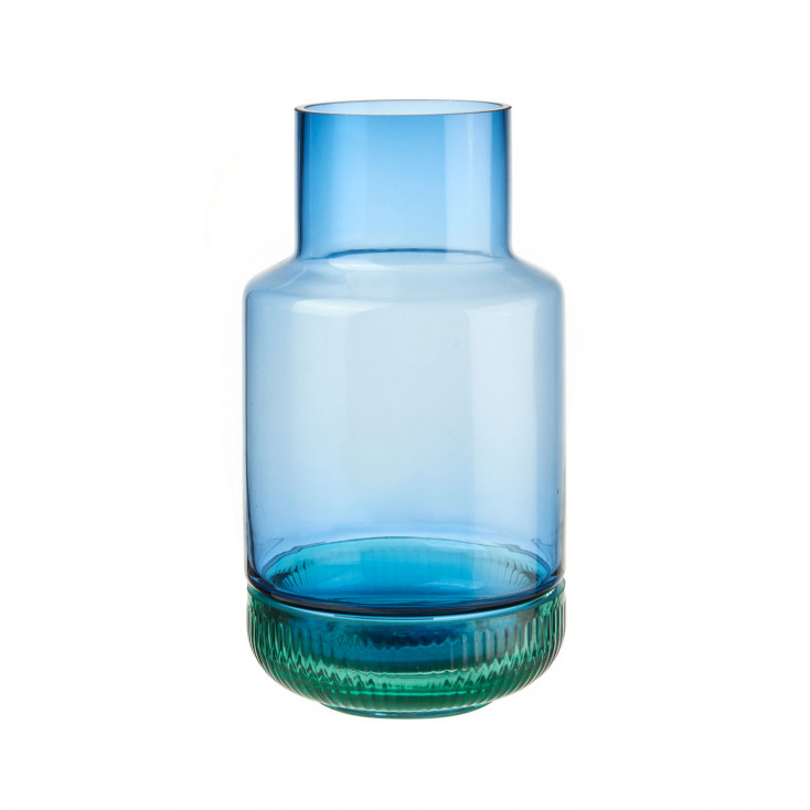Vaso con base alta in vetro dal design moderno
