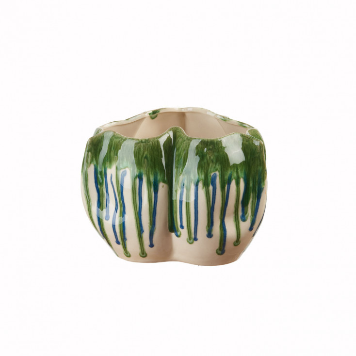 Vaso moderno da interni in ceramica basso