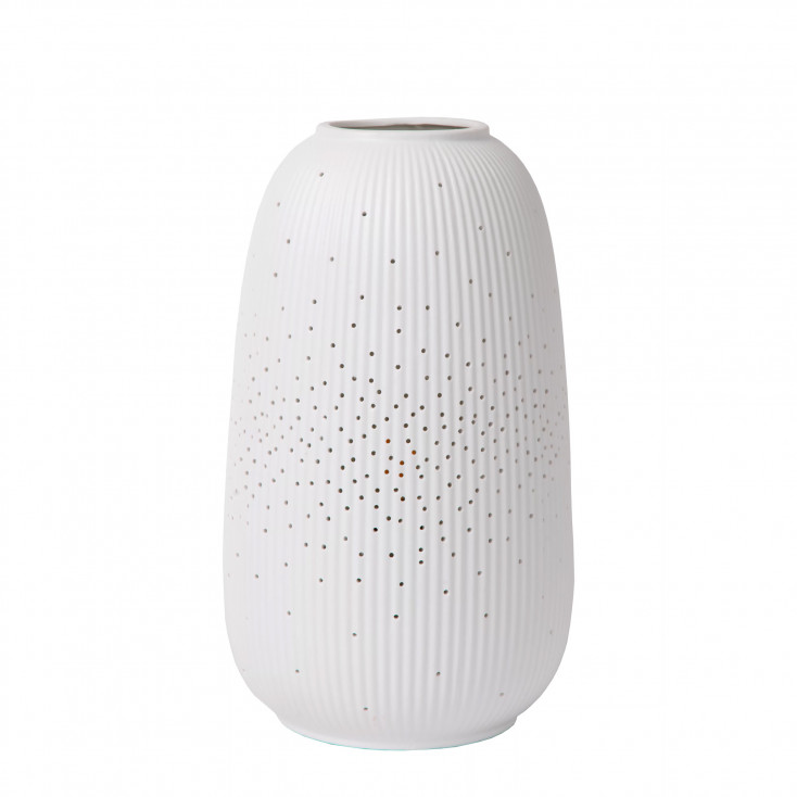 Abatjour da comodino in porcellana dal design moderno ed elegante
