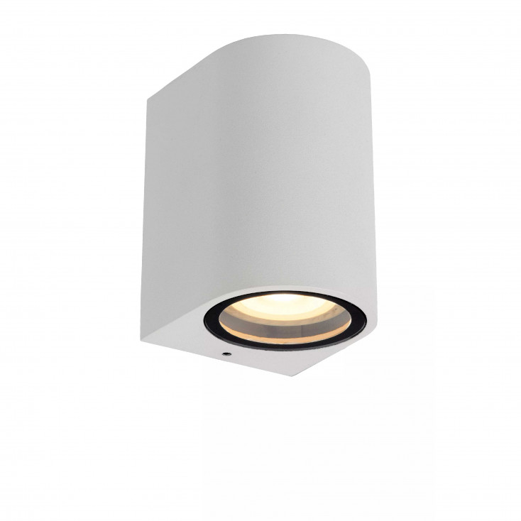 Applique da esterno con struttura in alluminio arrotondata dal design moderno
