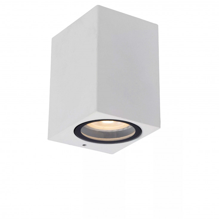 Applique da esterno con struttura in alluminio cubica dal design moderno
