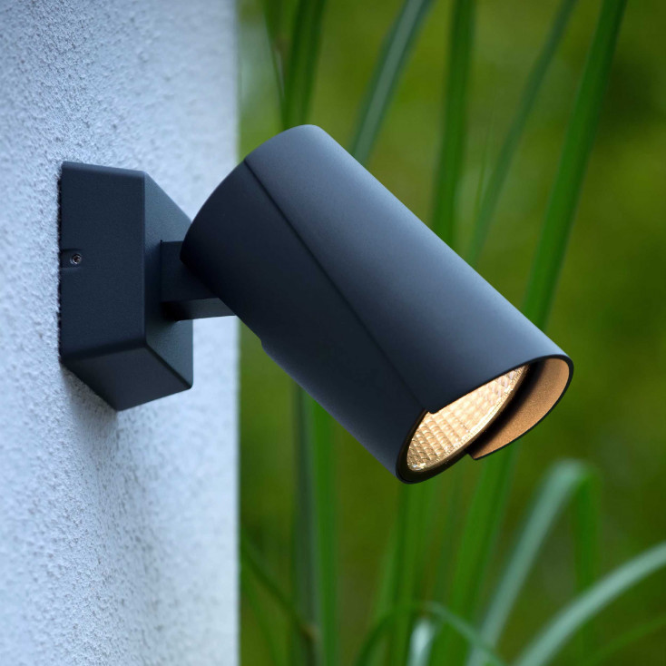 Applique da esterno in alluminio diffusore a led orientabile dal design moderno