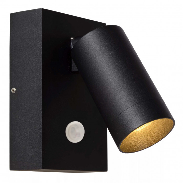 Applique da esterno in alluminio diffusore orientabile e sensore di movimento