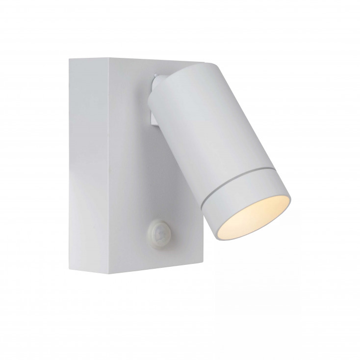 Applique da esterno in alluminio diffusore orientabile e sensore di movimento