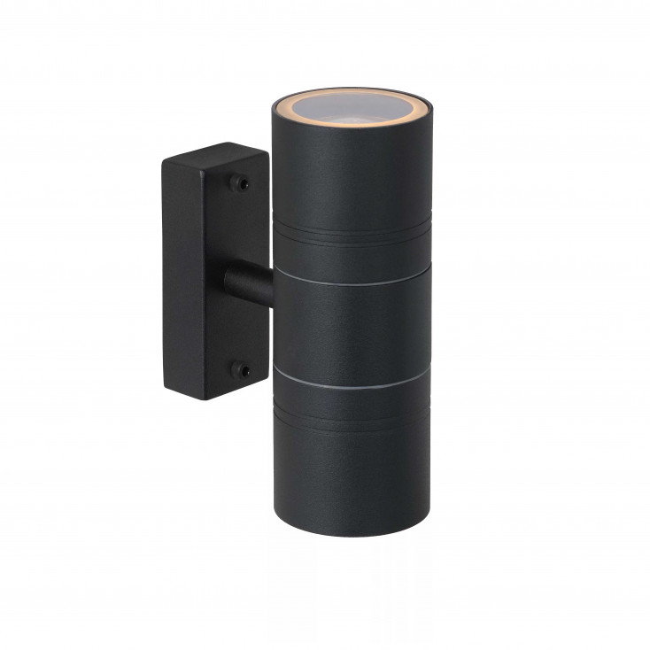 Applique a LED da esterno in acciaio e doppio diffusore dal design moderno