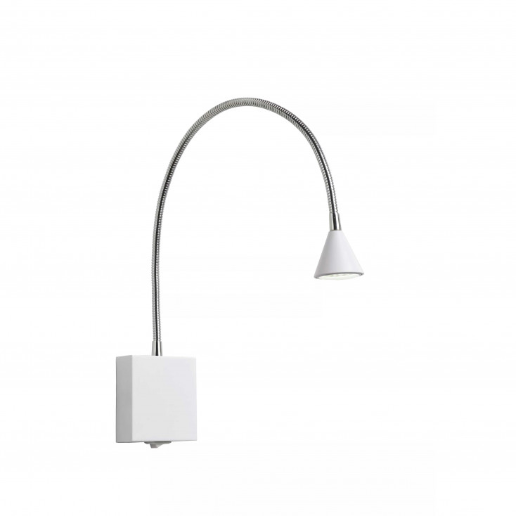 Applique da parete a LED con struttura in metallo e diffusore orientabile