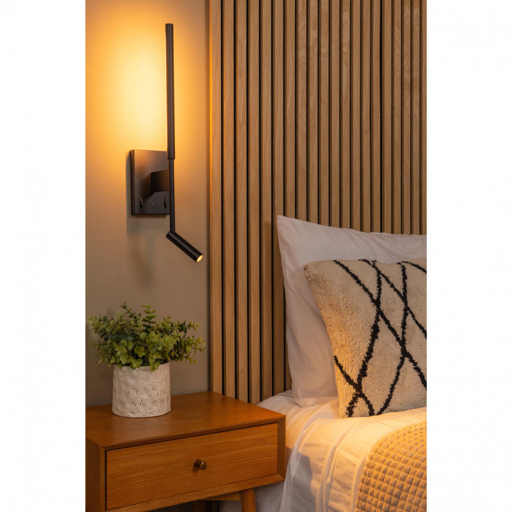 Applique da parete con doppio LED con punto di ricarica USB