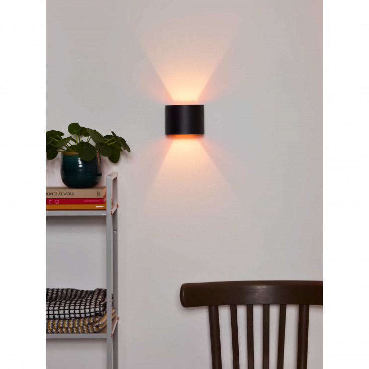 Applique da parete con LED dimmerabile e struttura in alluminio rotonda moderna