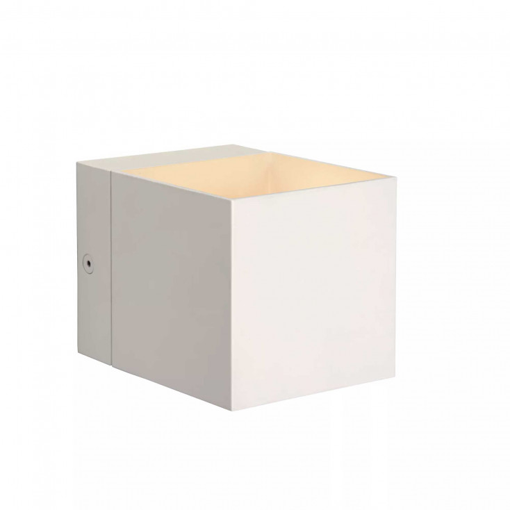Applique da parete in alluminio verniciato a forma di cubo dal design moderno
