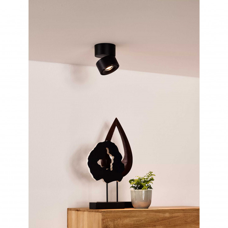 Faretto a LED con struttura tubolare in alluminio orientabile dal design moderno