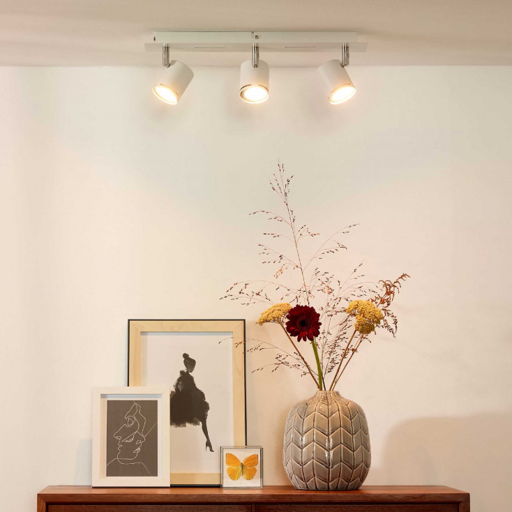 Faretto a LED dimmerabile struttura in metallo e triplo diffusore orientabile