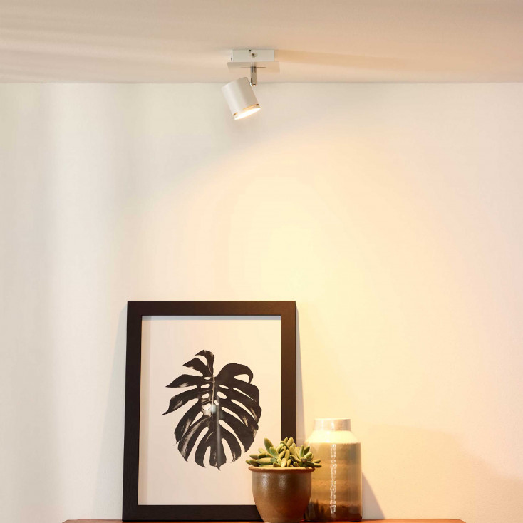 Faretto a LED dimmerabile struttura in metallo moderna e diffusore orientabile