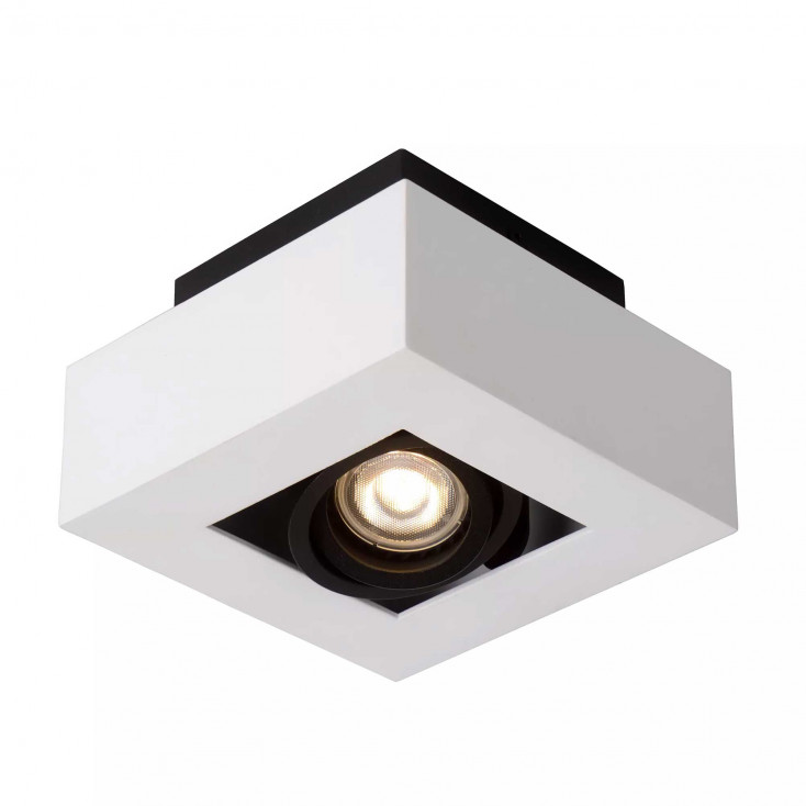 Faretto a LED quadrato con struttura in alluminio verniciata dal design moderno