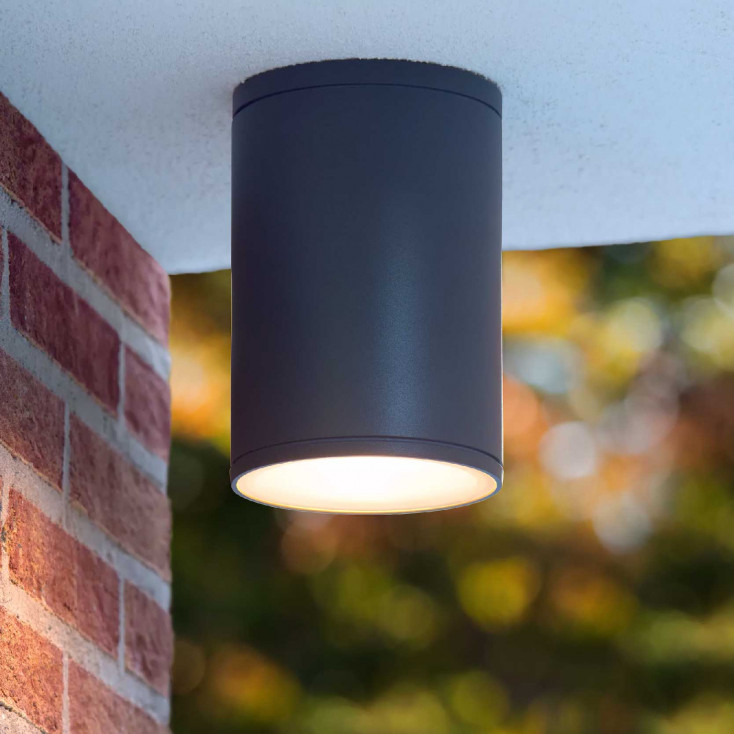 Faretto da esterno con struttura in alluminio tubolare dal design moderno