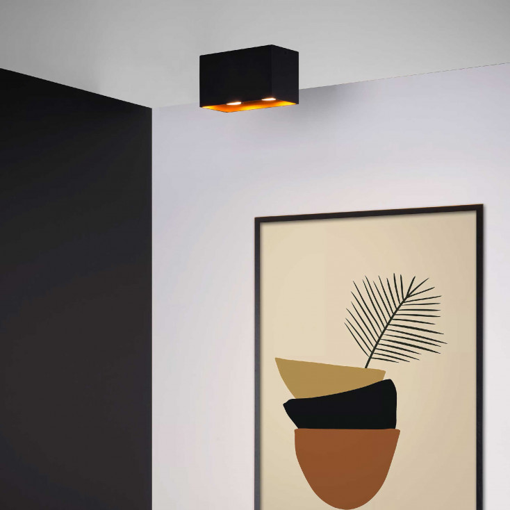 Faretto da soffitto con struttura in alluminio moderna e doppio diffusore
