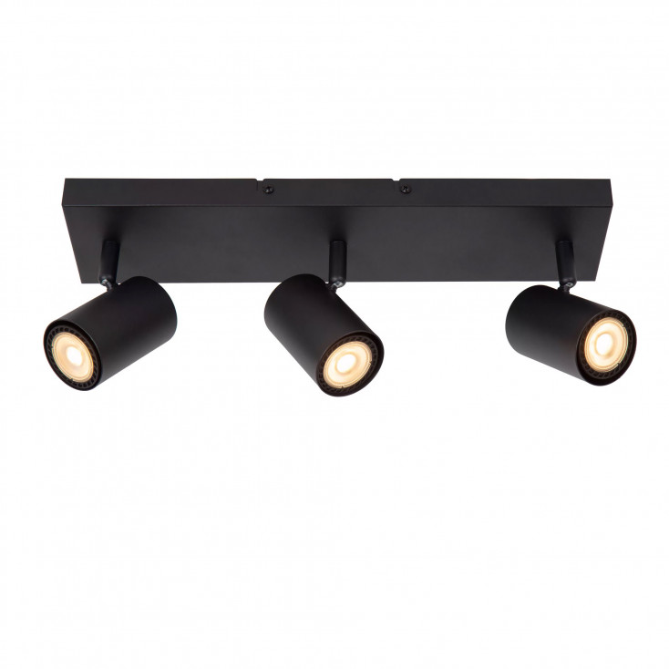 Faretto da soffitto con struttura in metallo e triplo diffusore orientabile