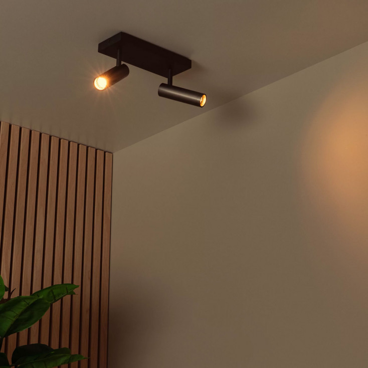 Faretto da soffitto in allumino doppio diffusore orientabile dal design moderno