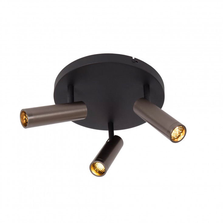 Faretto da soffitto in allumino triplo diffusore orientabile dal design moderno