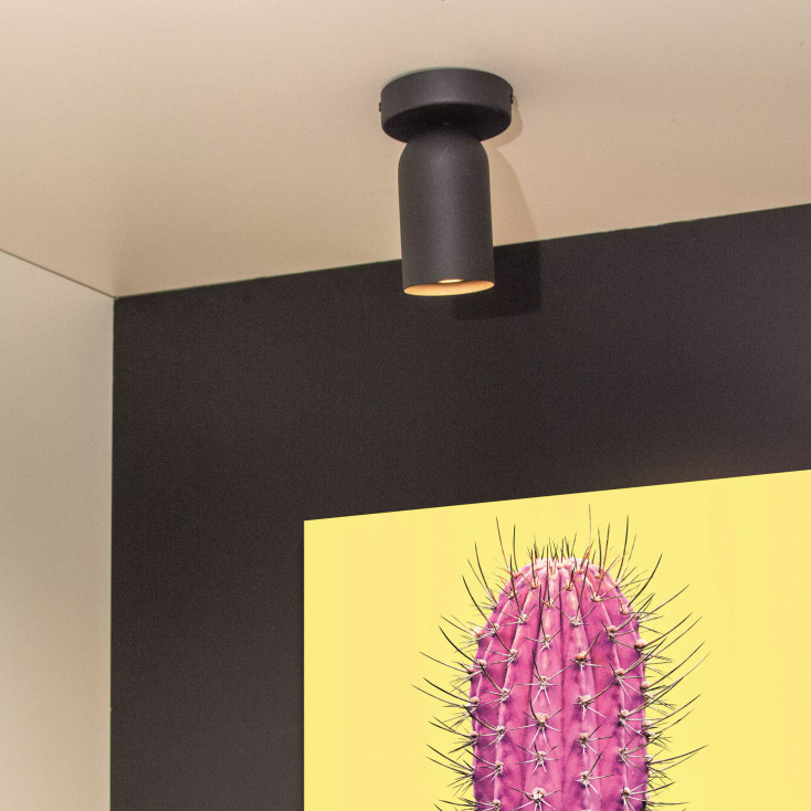 Faretto da soffitto in metallo con diffusore orientabile dal design moderno
