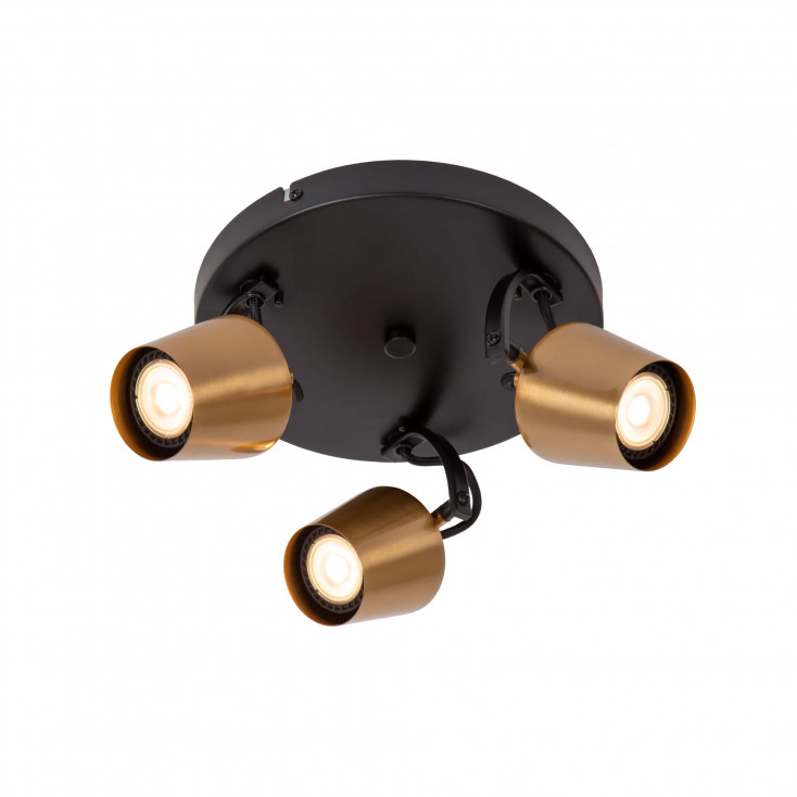 Faretto da soffitto in metallo con tre diffusori orientabili dal design moderno