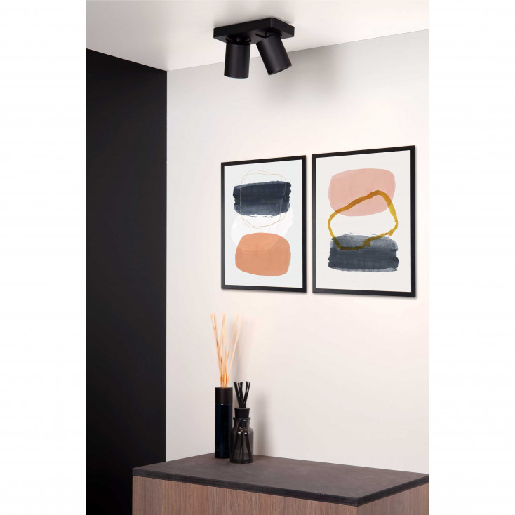 Faretto in alluminio con doppio LED orientabile e dimmerabile dal design moderno