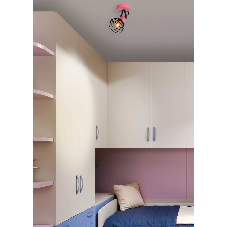 Faretto moderno con struttura orientabile in metallo dal design moderno