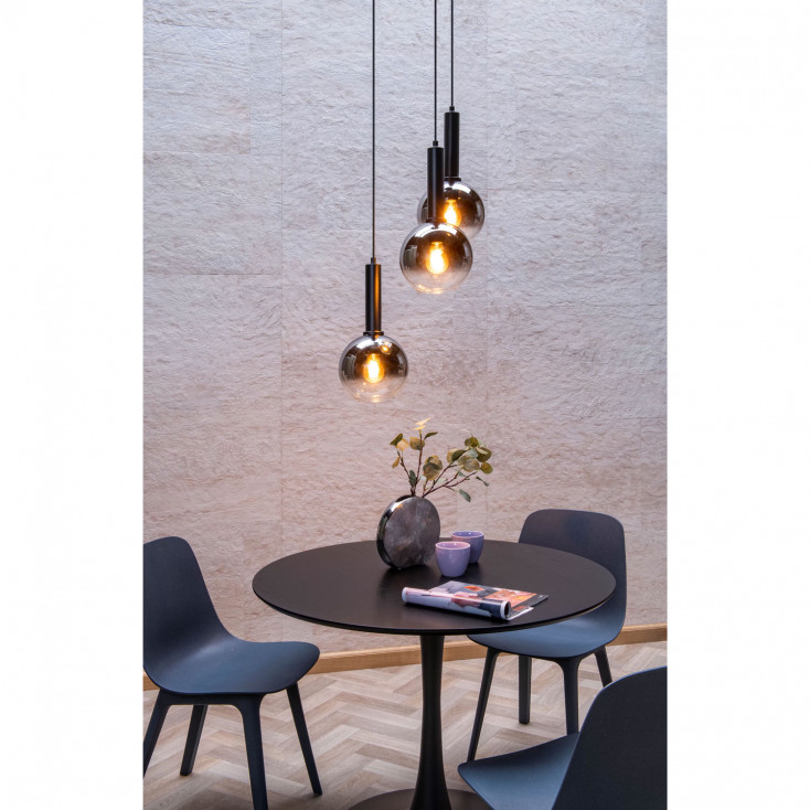 Lampada a sospensione con 3 diffusori pendenti in vetro dal design moderno
