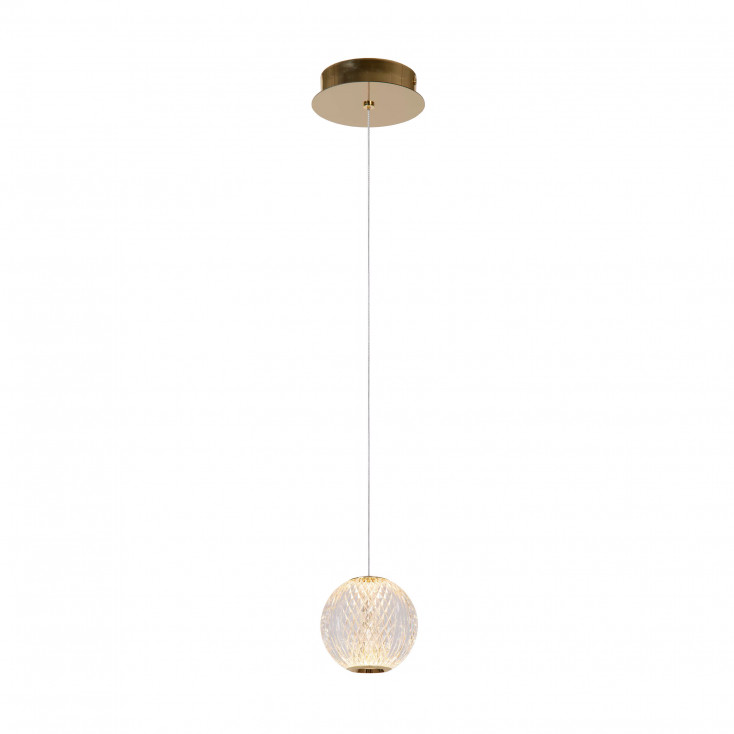 Lampada a sospensione con diffusore in vetro a LED dal design moderno