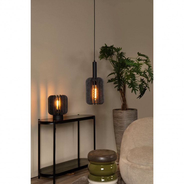 Lampada a sospensione con diffusore singolo in feltro dal design moderno