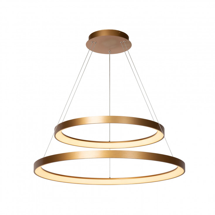Lampada a sospensione con doppio led rotondo dal design moderno ed elegante