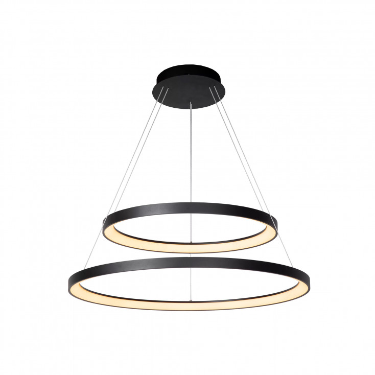 Lampada a sospensione con doppio led rotondo dal design moderno ed elegante